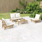 vidaXL Garden Lounge Set Natural Bamboo,