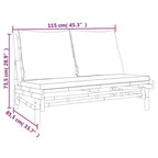 vidaXL Garden Lounge Set Natural Bamboo,