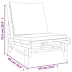 vidaXL Garden Lounge Set Natural Bamboo,