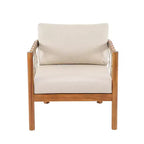 Christopher Knight Home Adalyn 4 Piece Outdoor Aacia Wood Seating Set with Table and Cushions