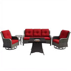 UPTIOT Outdoor Lounge Set with Square Fire Pit