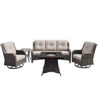 UPTIOT Outdoor Lounge Set with Square Fire Pit