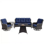 UPTIOT Outdoor Lounge Set with Square Fire Pit
