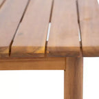 Christopher Knight Home Kazuya Modern 2 Piece Acacia Wood Patio Seating Set with Cushion