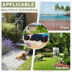 UPTIOT Outdoor Patio Set with 3-Seat Sofa, 2 Swivel Chairs, and 2 Ottomans