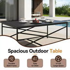 UPTIOT Outdoor Patio Sofa Set with Rocking Chairs and Coffee Table for All-Season Relaxation