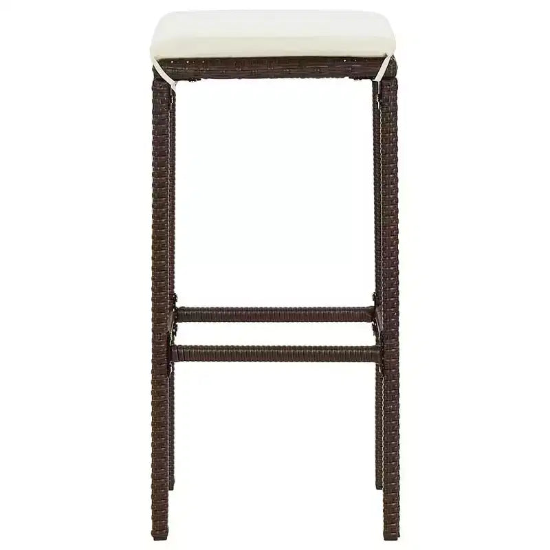 vidaXL Garden Bar Set with Solid Acacia and Poly Rattan