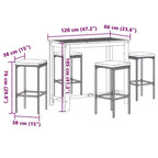 vidaXL Garden Bar Set with Solid Acacia and Poly Rattan