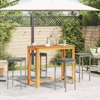 vidaXL Garden Bar Set with Solid Acacia and Poly Rattan