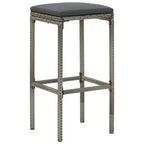 vidaXL Garden Bar Set with Solid Acacia and Poly Rattan