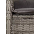 vidaXL Flexible Garden Dining Set with Cushions - Poly Rattan