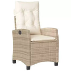 vidaXL Patio Dining Set with Cushions - Poly Rattan