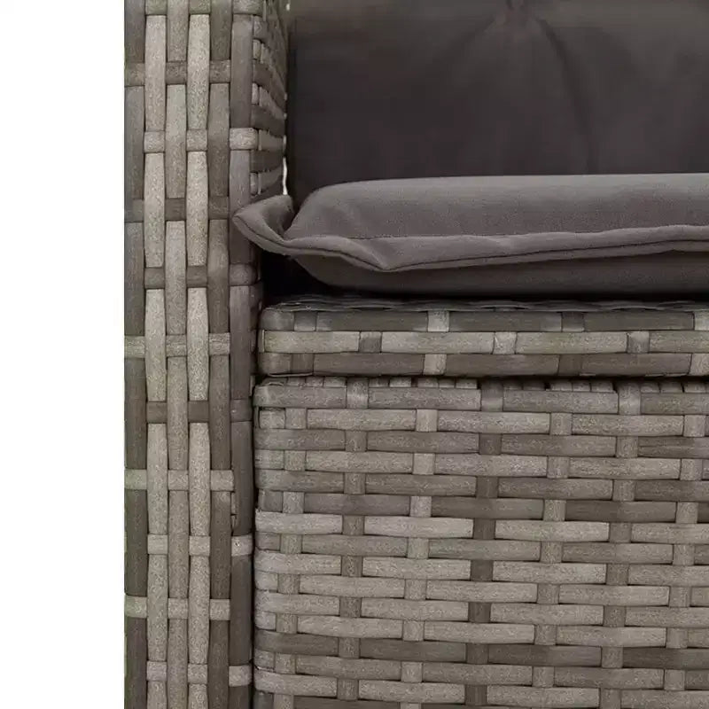 vidaXL Trendy Poly Rattan Patio Dining Set