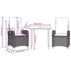 vidaXL Trendy Poly Rattan Patio Dining Set