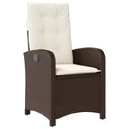 vidaXL Trendy Garden Dining Set with Cushions in Poly Rattan