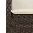vidaXL Trendy Garden Dining Set with Cushions in Poly Rattan