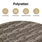 vidaXL Patio Dining Set with Cushions in Poly Rattan