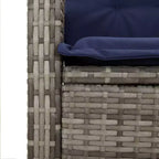 vidaXL Patio Dining Set with Cushions in Poly Rattan