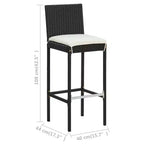vidaXL Modern Outdoor Dining Set with Cushions - Choose Your Color