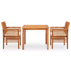 vidaXL Solid Acacia Wood 3/Outdoor Dining Set with Cushions