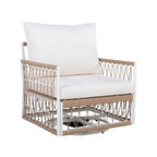 3 PCS Outdoor Conversation Set Patio Seating Group for 2, Garden Furniture Set with 2 Lounge Chairs, Glass Side Table, Waterproof Cushion - ModernLuxe