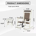 Clihome Outdoor Rocking Chairs Set of 3(2 Chairs & 1 Table)