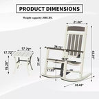 Clihome Outdoor Rocking Chairs Set of 3(2 Chairs & 1 Table)