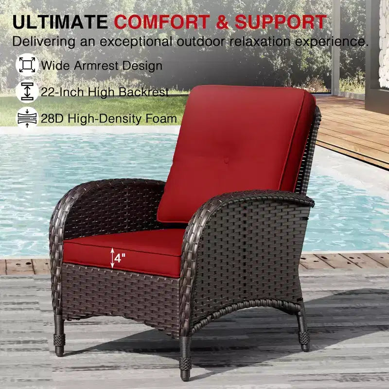 UPTIOT Outdoor Patio Conversation Set with Fire Pit Table & Convertible Seating