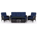 UPTIOT Premium Outdoor Patio Set with Coffee Table & High-Density Cushions for Garden Relaxation