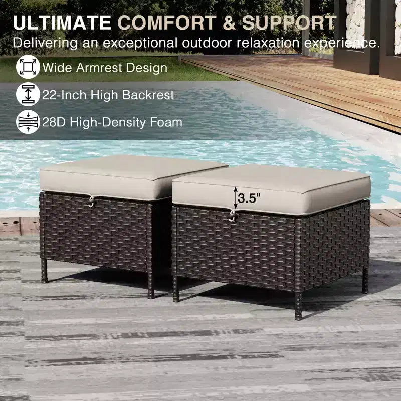 UPTIOT Premium Outdoor Patio Set with Coffee Table & High-Density Cushions for Garden Relaxation