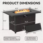UPTIOT Outdoor Fire Pit Lounge Set with 4 Chairs, Sofa & Weatherproof Design for Ultimate Patio Entertaining