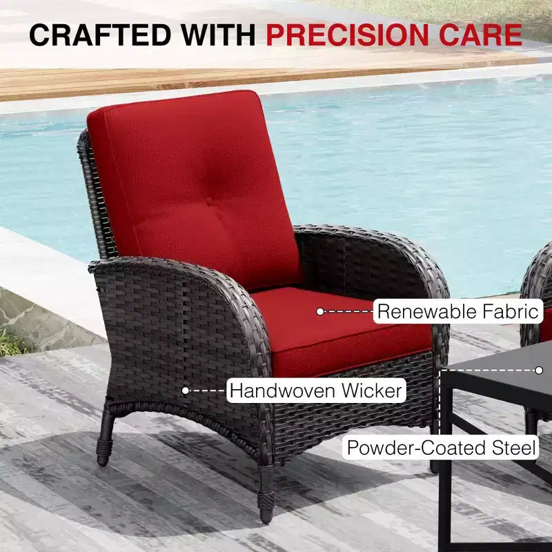 UPTIOT Outdoor Fire Pit Lounge Set with 4 Chairs, Sofa & Weatherproof Design for Ultimate Patio Entertaining
