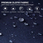 UPTIOT 8-Piece Outdoor Patio Set with 3-Seat Sofa, Swivel Chairs, Wicker Chairs, Ottomans & Side Table for Ultimate Comfort