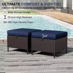 UPTIOT 8-Piece Outdoor Patio Set with 3-Seat Sofa, Swivel Chairs, Wicker Chairs, Ottomans & Side Table for Ultimate Comfort