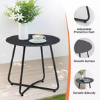 GDFStudio Adelle 5-Piece Outdoor Conversation Chat Set with Armchairs, Ottomans and Side Table