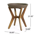 Christopher Knight Home Wei Modern 2 Piece Acacia Patio Swivel Chair and Side Table Set with Handwoven Rope Design