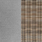 Martha Stewart All-Weather Rattan Wicker Patio Sofa, 2 Chairs,Coffee Table - Weathered Gray