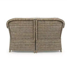 Martha Stewart All-Weather Rattan Wicker Patio Sofa, 2 Chairs,Coffee Table - Weathered Gray