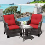UPTIOT Premium Outdoor Lounge Set with Rotating Chairs and Coffee Table