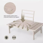 LAUSAINT HOME Patio Furniture Set, Outdoor Metal Frame Patio Conversation Sets with Coffee Table for Garden, Poolside