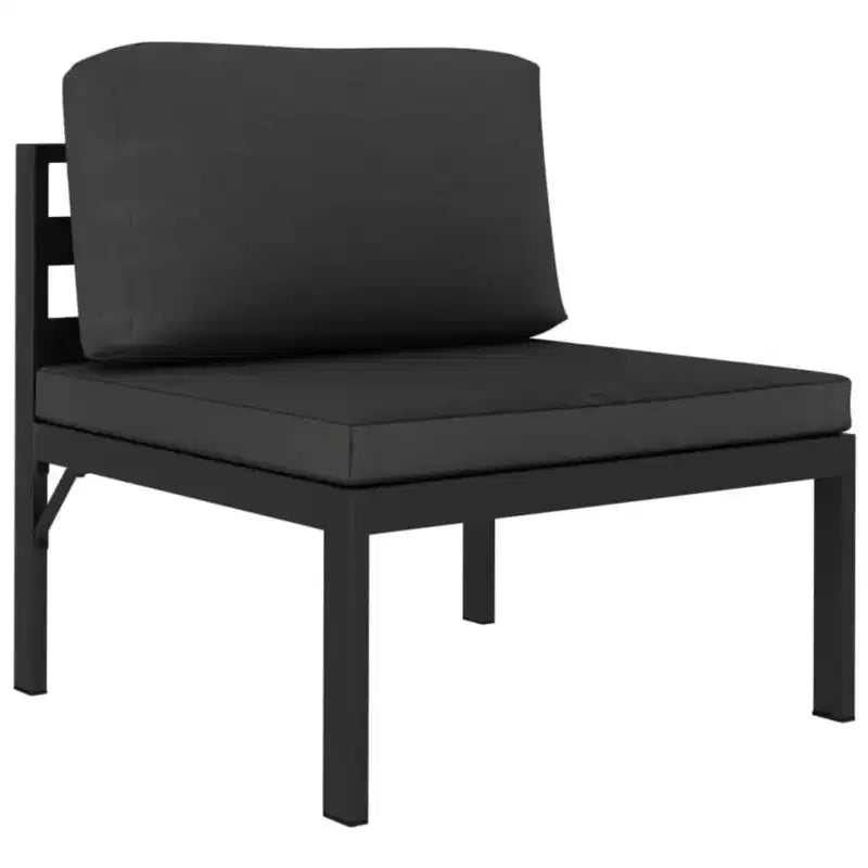 vidaXL Garden Lounge Set Anthracite Aluminum, 100% polyester Large