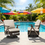 Bestier Patio Furniture Set, Outdoor Conversation Set with Thick Cushion Sofa Chairs Coffee Table for Garden Backyard Porch