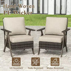 Bestier Patio Furniture Set, Outdoor Conversation Set with Thick Cushion Sofa Chairs Coffee Table for Garden Backyard Porch