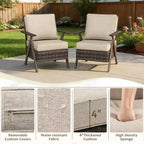 Bestier Patio Furniture Set, Outdoor Conversation Set with Thick Cushion Sofa Chairs Coffee Table for Garden Backyard Porch