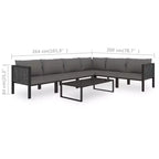 vidaXL Garden Lounge Set Anthracite