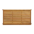 Christopher Knight Home Nolan Patio Acacia Wood and Wicker 2-Piece Loveseat Set with Coffee Table and Cushions