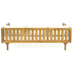 Christopher Knight Home Claremont Patio Modern Acacia Wood 4-Piece Conversation Set Cushions