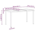 vidaXL Table and Chair Set with Cushion 5 pcs Black PE Rattan