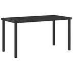 vidaXL Table and Chair Set with Cushion 5 pcs Black PE Rattan