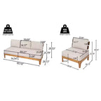 Christopher Knight Home Nikhil Modern 3 Piece Acacia Patio Chat Set with Cushion (Table Not Included)